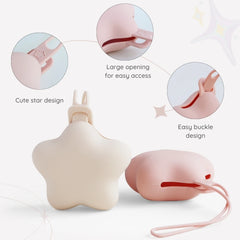Govinto Silicone Pacifier Holder & Case, BPA-free portable storage for baby soothers, unisex